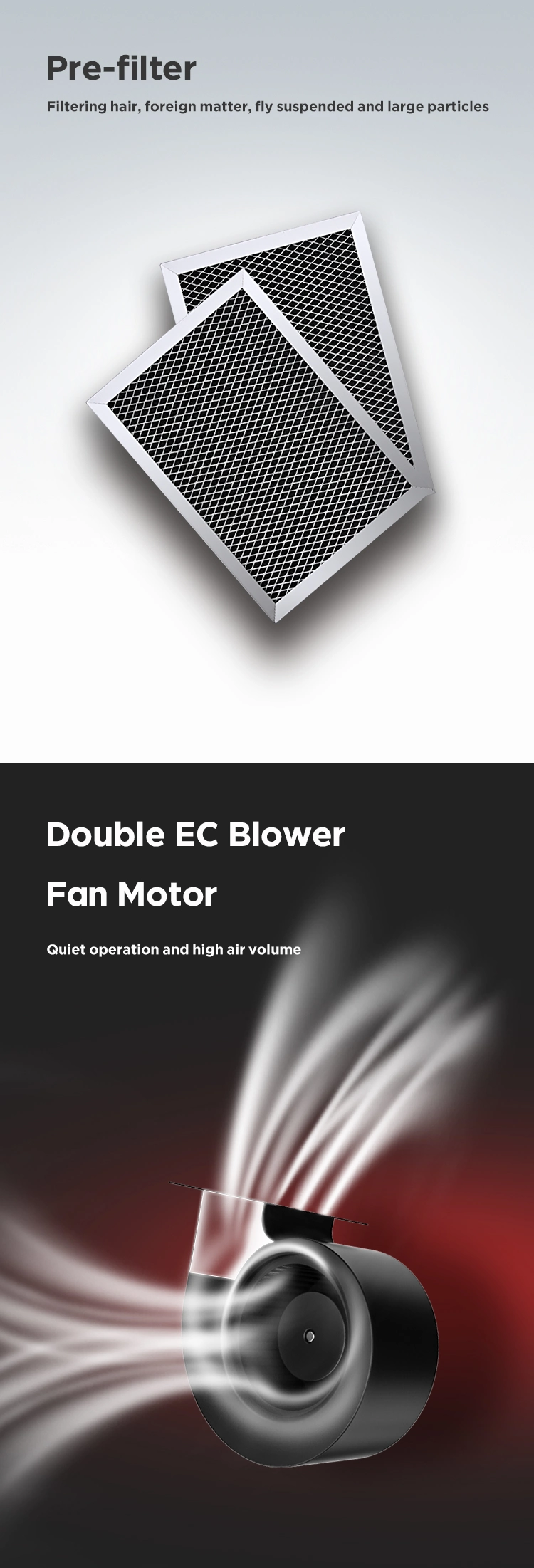 Commercial OEM Super Thin Air Handling Unit HVAC System Air Filtration Blower Fan Energy Recovery Ventilation with CE