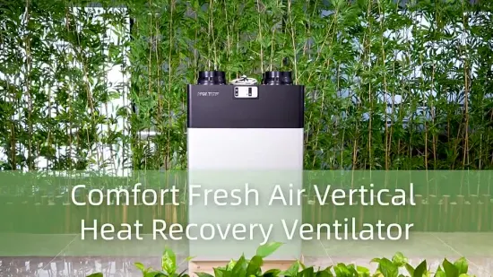Holtop China Mejor precio Hrv Tipo vertical Montado en la pared Sistema de ventilación de conductos de instalación compactada con recuperador de calor