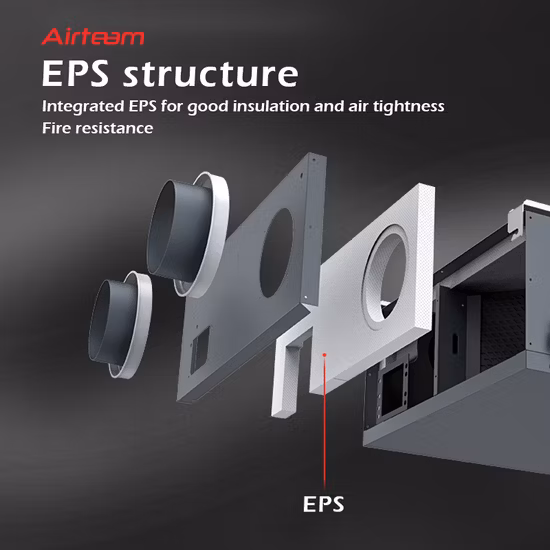 Tipo de techo residencial y comercial Clima frío Unidad Erv Hrv Sistema de ventilación de aire